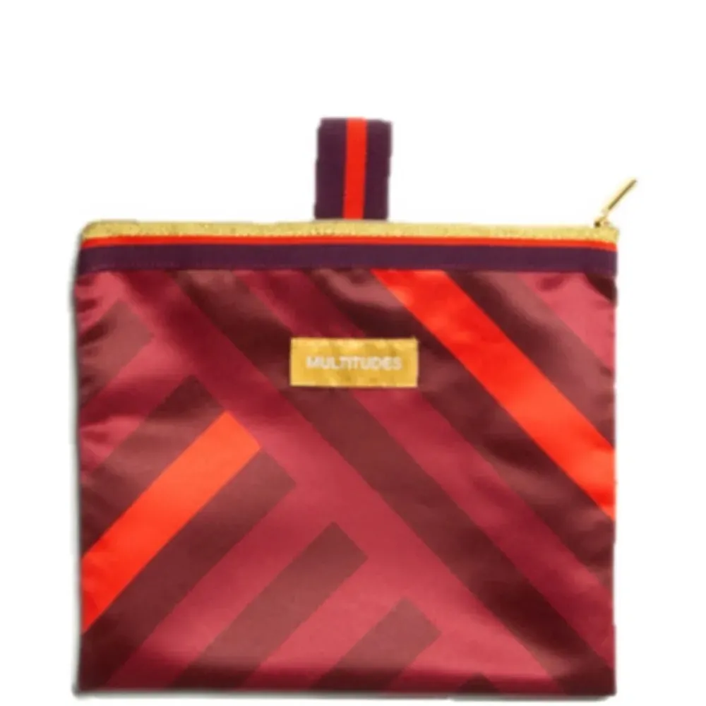 Плиссированная сумка-тоут в полоску