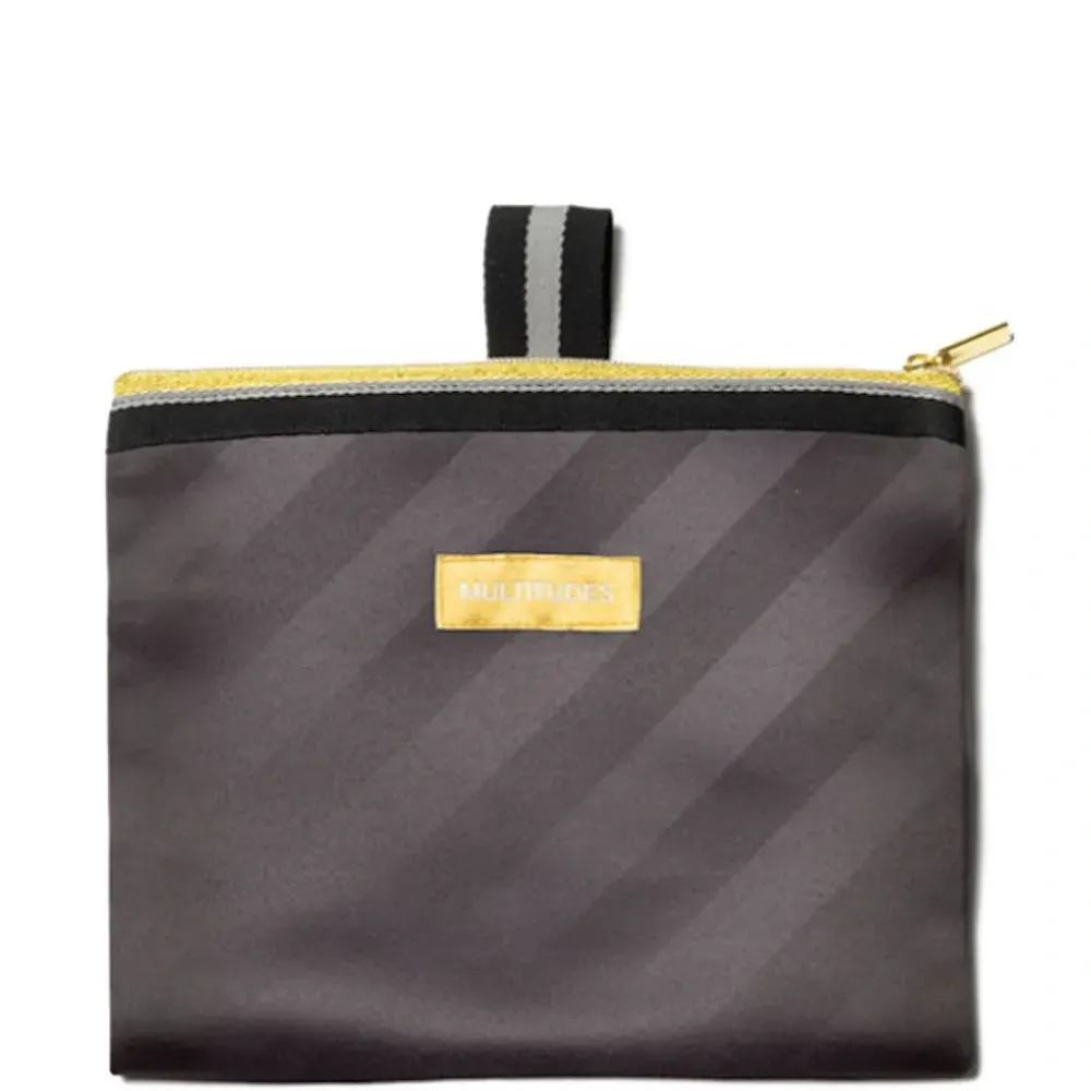 Плиссированная сумка-тоут Claudia в полоску