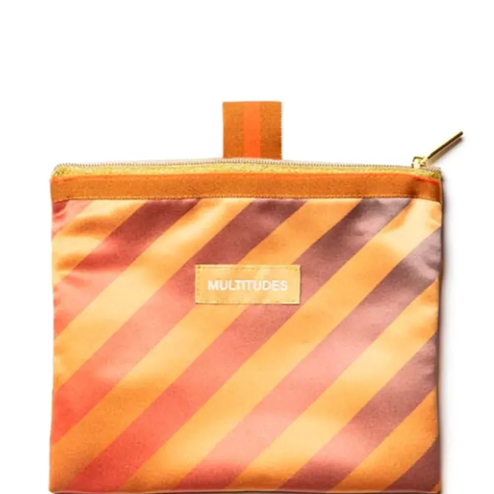 Плиссированная сумка-тоут в полоску