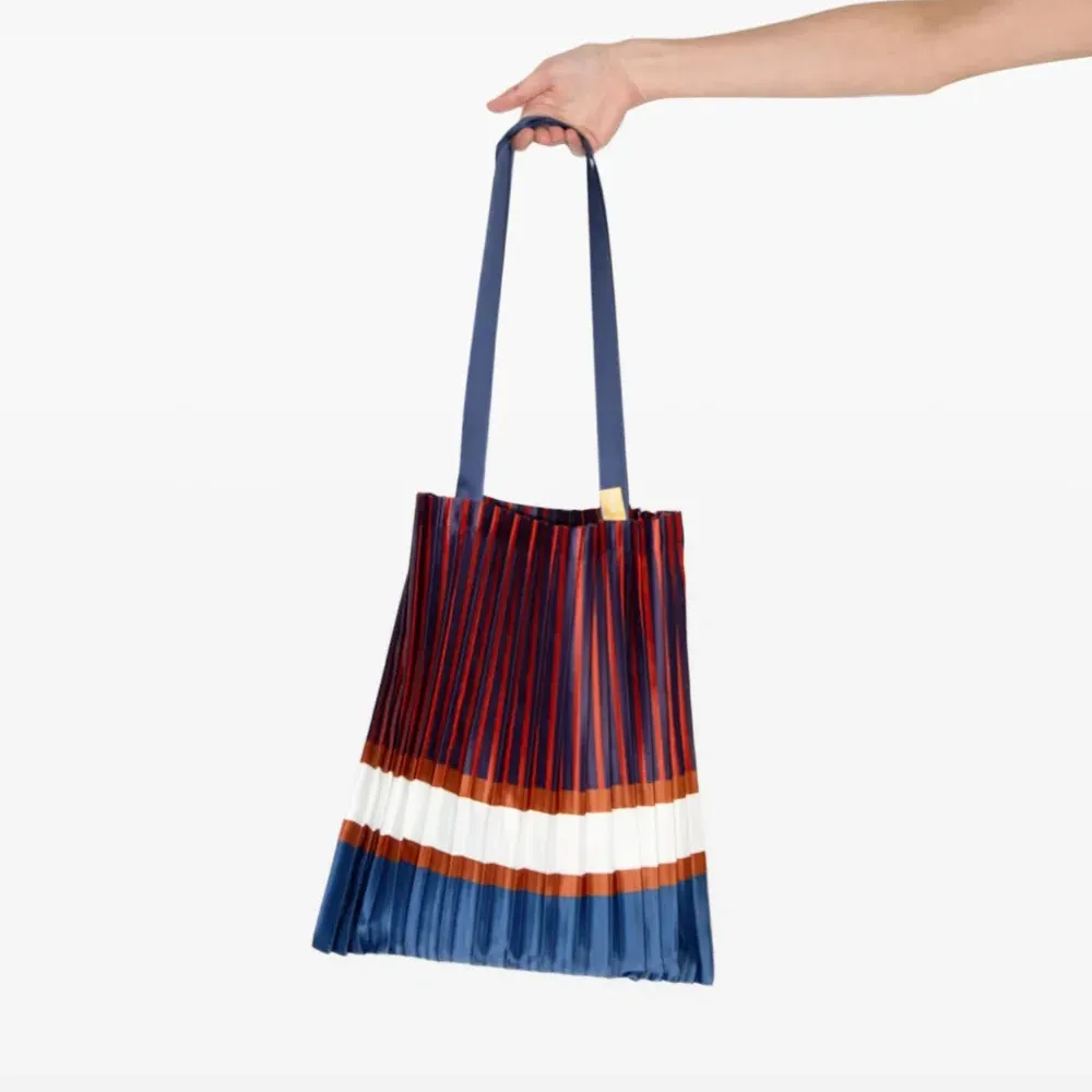 Плиссированная сумка-тоут Chiavari в полоску