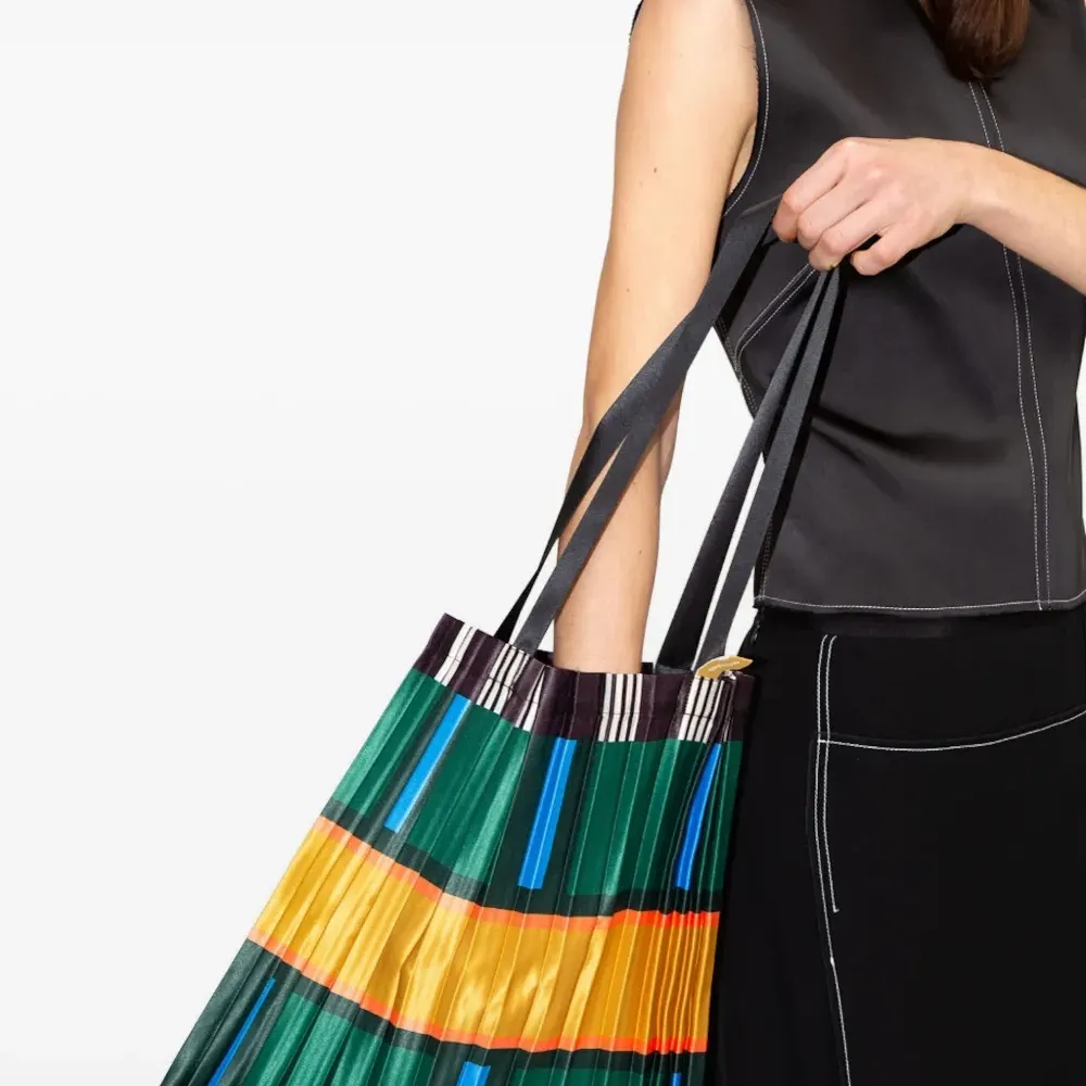 Плиссированная сумка-тоут Ravello в полоску