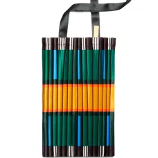 Плиссированная сумка-тоут Ravello в полоску