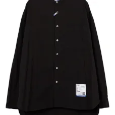 Рубашка с воротником-стойкой и длинными рукавами