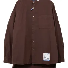 Рубашка с воротником-стойкой и длинными рукавами