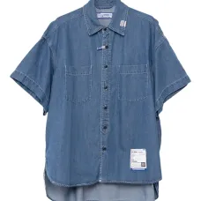 Джинсовая рубашка с нашивкой-логотипом