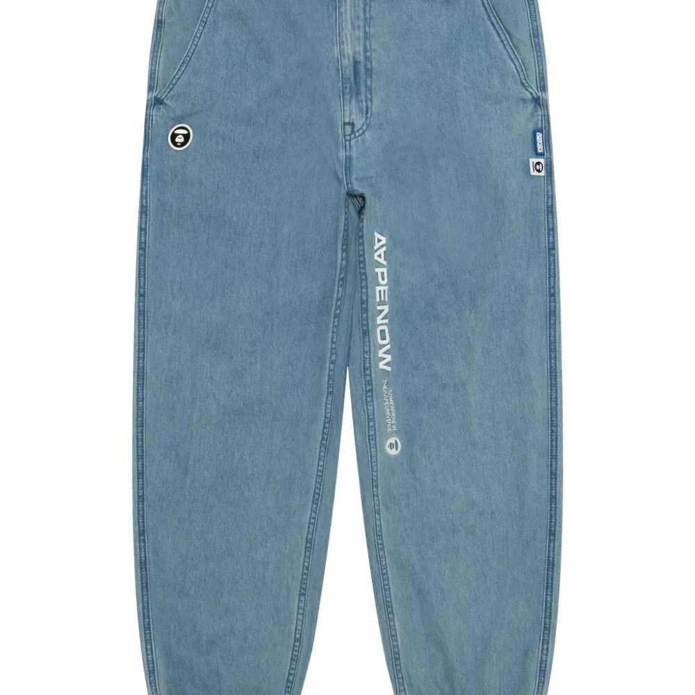 Джинсы с эластичным поясом и логотипом