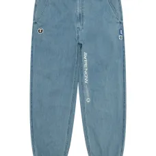 Джинсы с эластичным поясом и логотипом Джинсы с эластичным поясом и логотипом