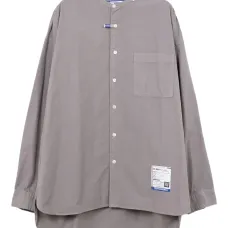 Рубашка с воротником-стойкой и длинными рукавами