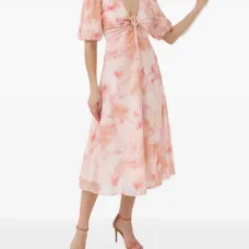 Миди-платье с V-образным вырезом Миди-платье с V-образным вырезом