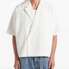 Двубортная рубашка Abel в тонкую полоску