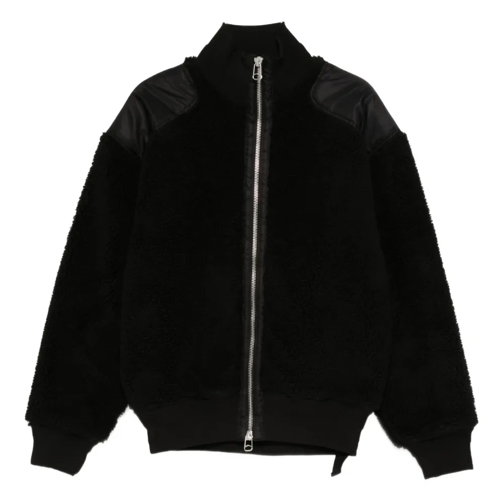 Пальто на молнии со вставками