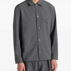 Рубашка Leo Hatched строгого кроя