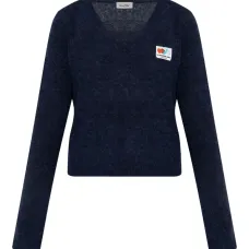 Свитер Nenybay с V-образным вырезом и нашивкой-логотипом