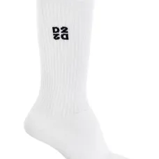 Носки в рубчик с вышитым логотипом