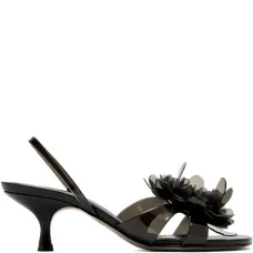 Декорированные босоножки с ремешком на пятке