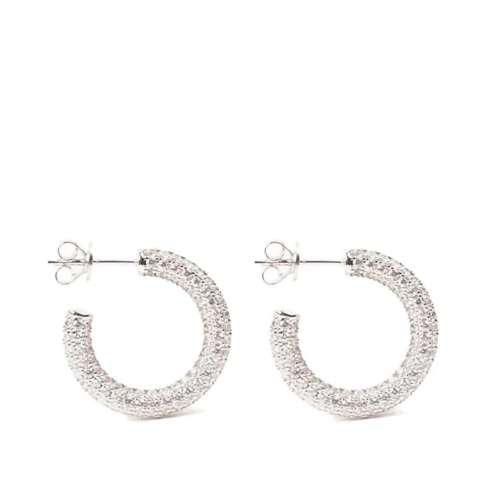 Серьги-кольца с паве