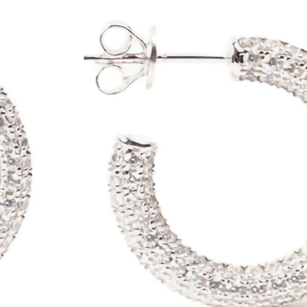 Серьги-кольца с паве