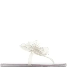 Шлепанцы с цветочной аппликацией