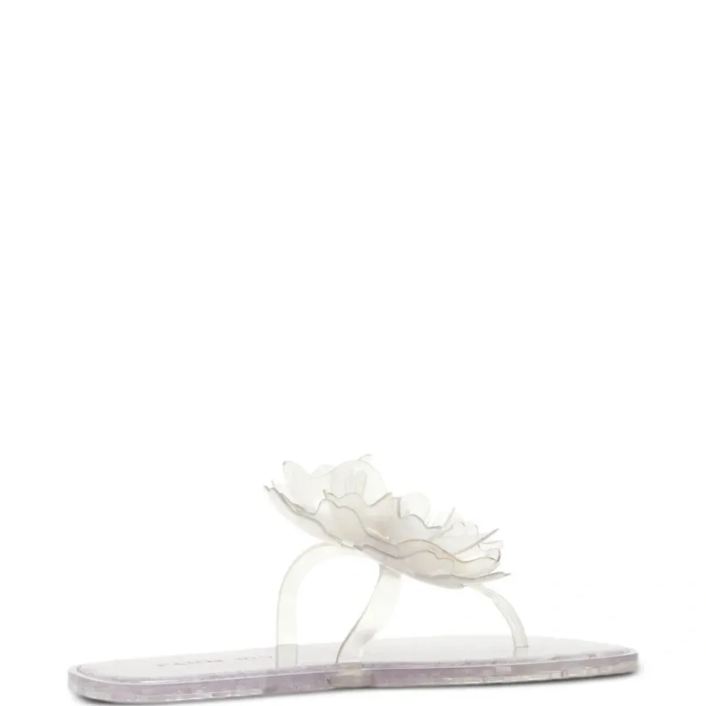 Шлепанцы с цветочной аппликацией