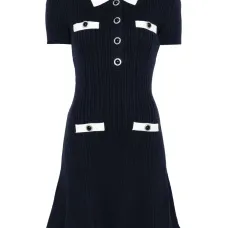 Платье мини с воротником Платье мини с воротником