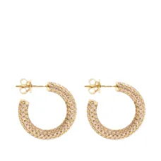 Серьги-кольца с паве