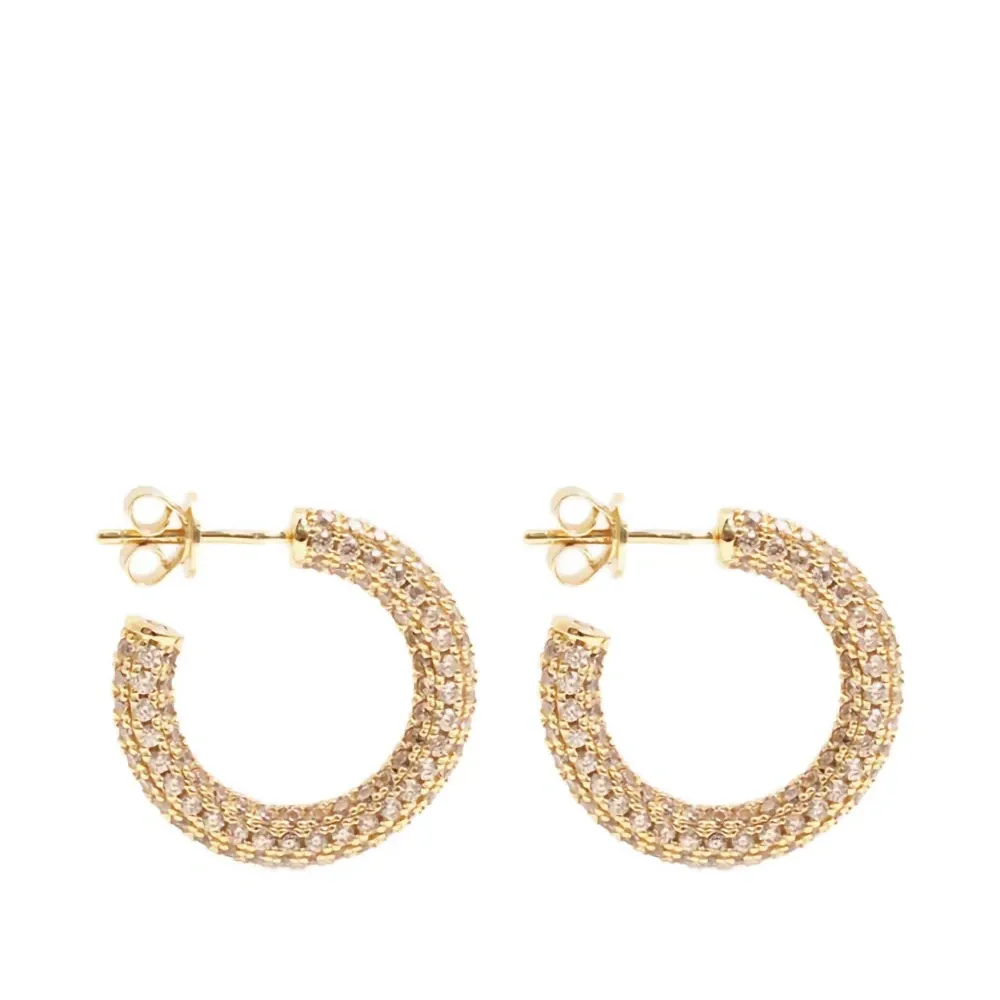 Серьги-кольца с паве Серьги-кольца с паве