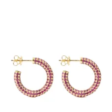 Серьги-кольца с паве