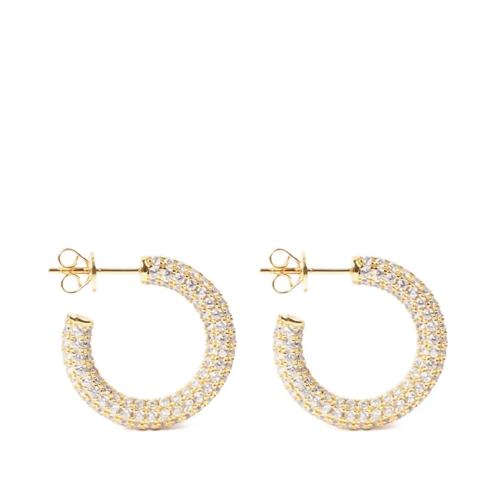 Серьги-кольца с паве