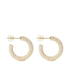 Серьги-кольца с паве