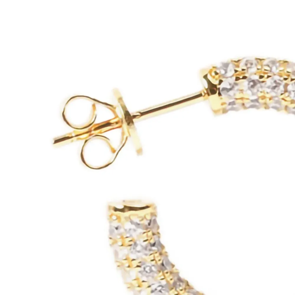 Серьги-кольца с паве