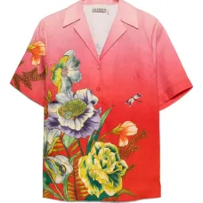 Льняная рубашка Inez с цветочным принтом