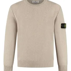 Свитер с круглым вырезом и нашивкой-логотипом