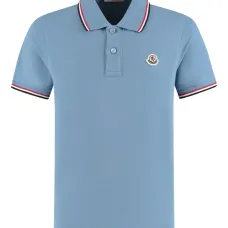 Рубашка поло с полосками на воротнике Рубашка поло с полосками на воротнике