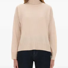 Вязаный топ с воротником-стойкой