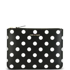 клатч в горох на молнии