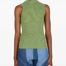 Топ Esra с воротником-стойкой и застёжкой-молнией спереди