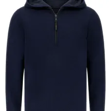 Толстовка с воротником на молнии и капюшоном