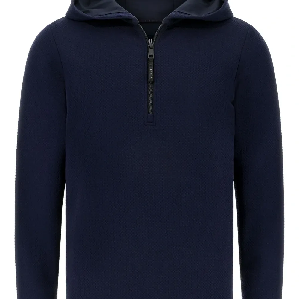 Толстовка с воротником на молнии и капюшоном