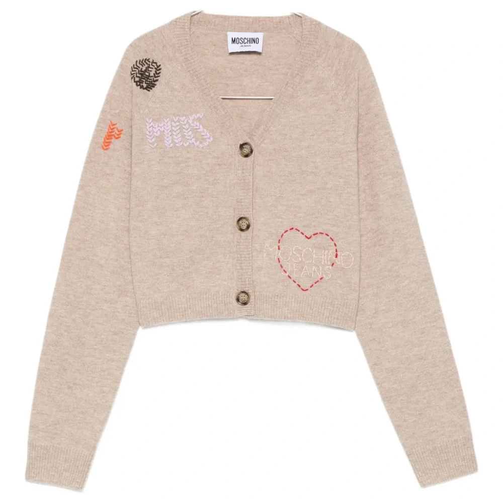 Кардиган с вышитым логотипом