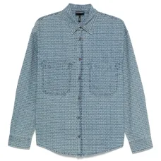 джинсовая рубашка с логотипом