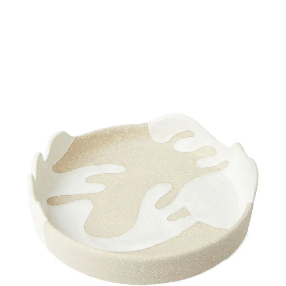 Поднос из глазурованной глины