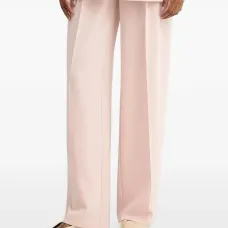 Брюки прямого кроя со складками