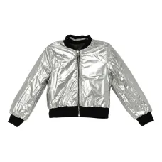 Двусторонний бомбер с эффектом металлик