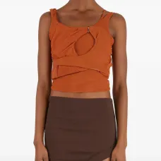 Топ с накладными бретелями