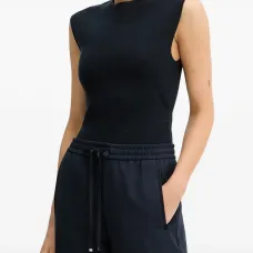 Блузка на молнии без рукавов