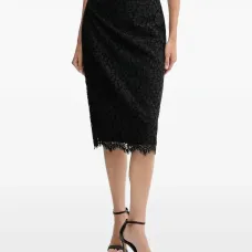 Юбка миди с кружевом