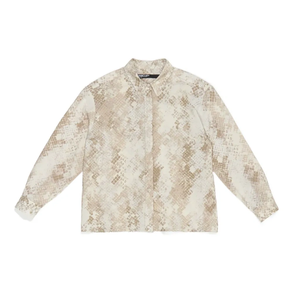 Рубашка со змеиным принтом