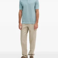 Рубашка поло в рубчик