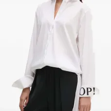 Рубашка с длинными рукавами и логотипом