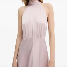 Платье миди с вырезом халтер